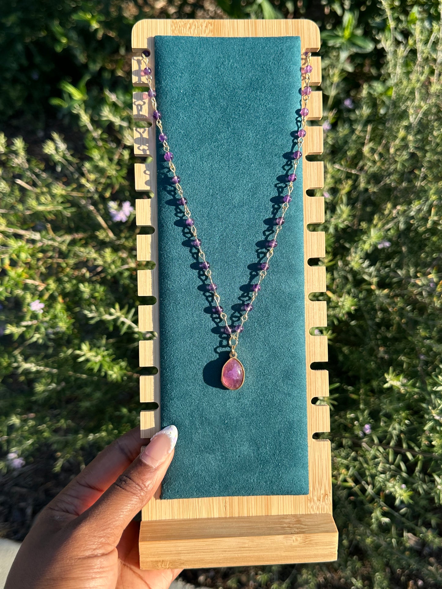 Amethyst Drop Necklace