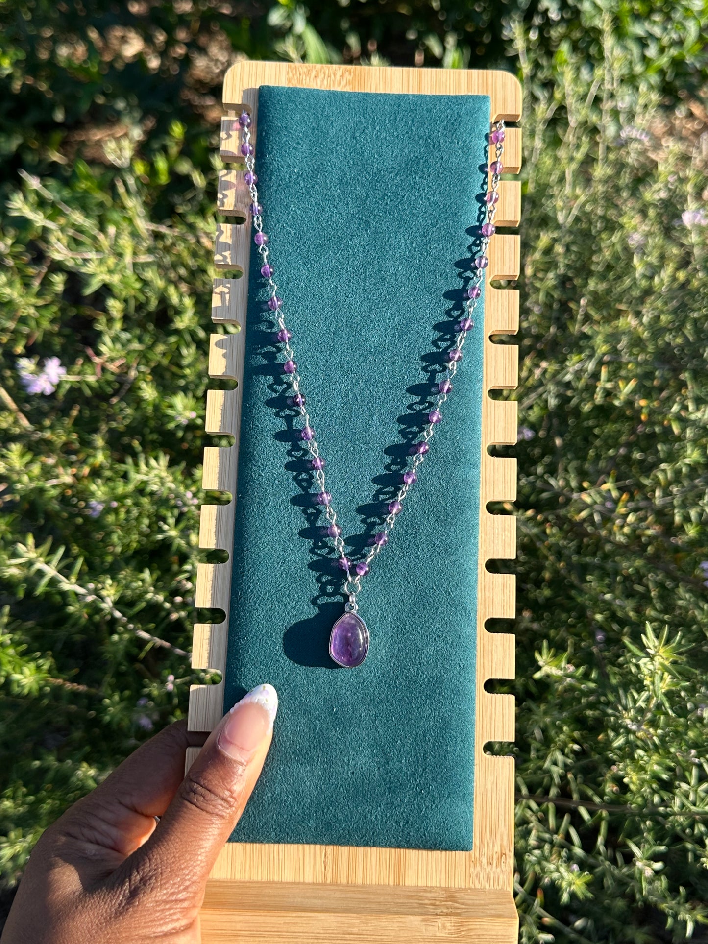 Amethyst Drop Necklace