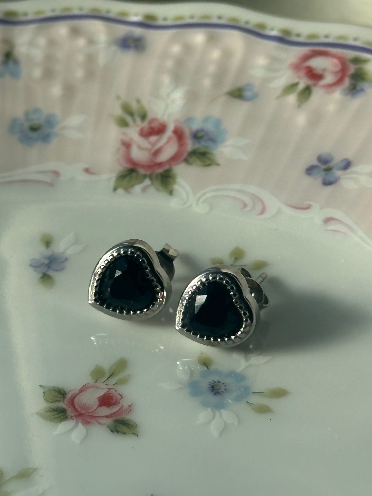 Crystal Heart stud Earrings