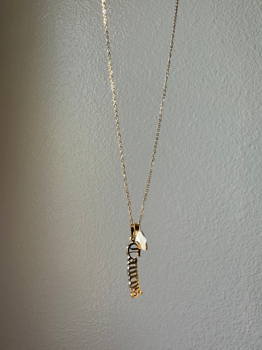 Custom Zodiac Shell Pendant Necklace
