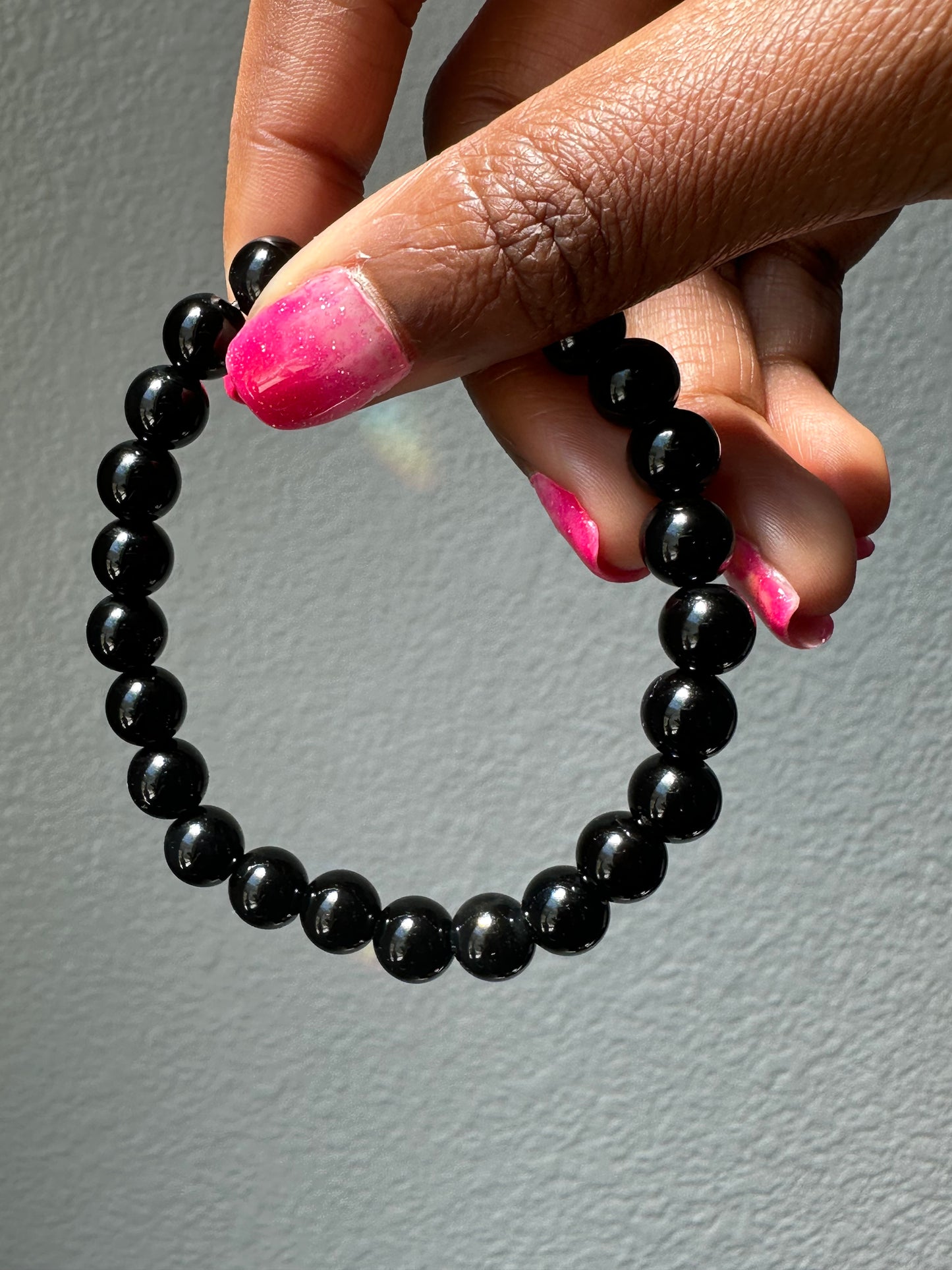 Shining Black Onyx Gemstone Bracelet