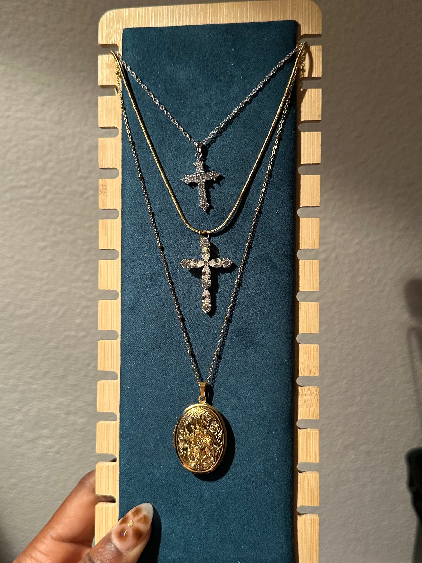 Oval Floral Locket Necklace