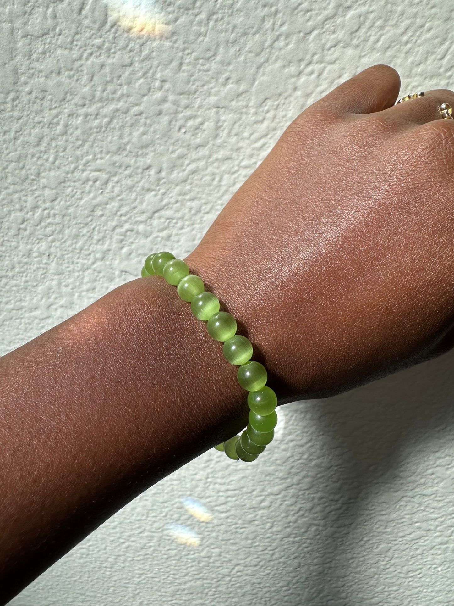Green Apple Cats-Eye Bracelet