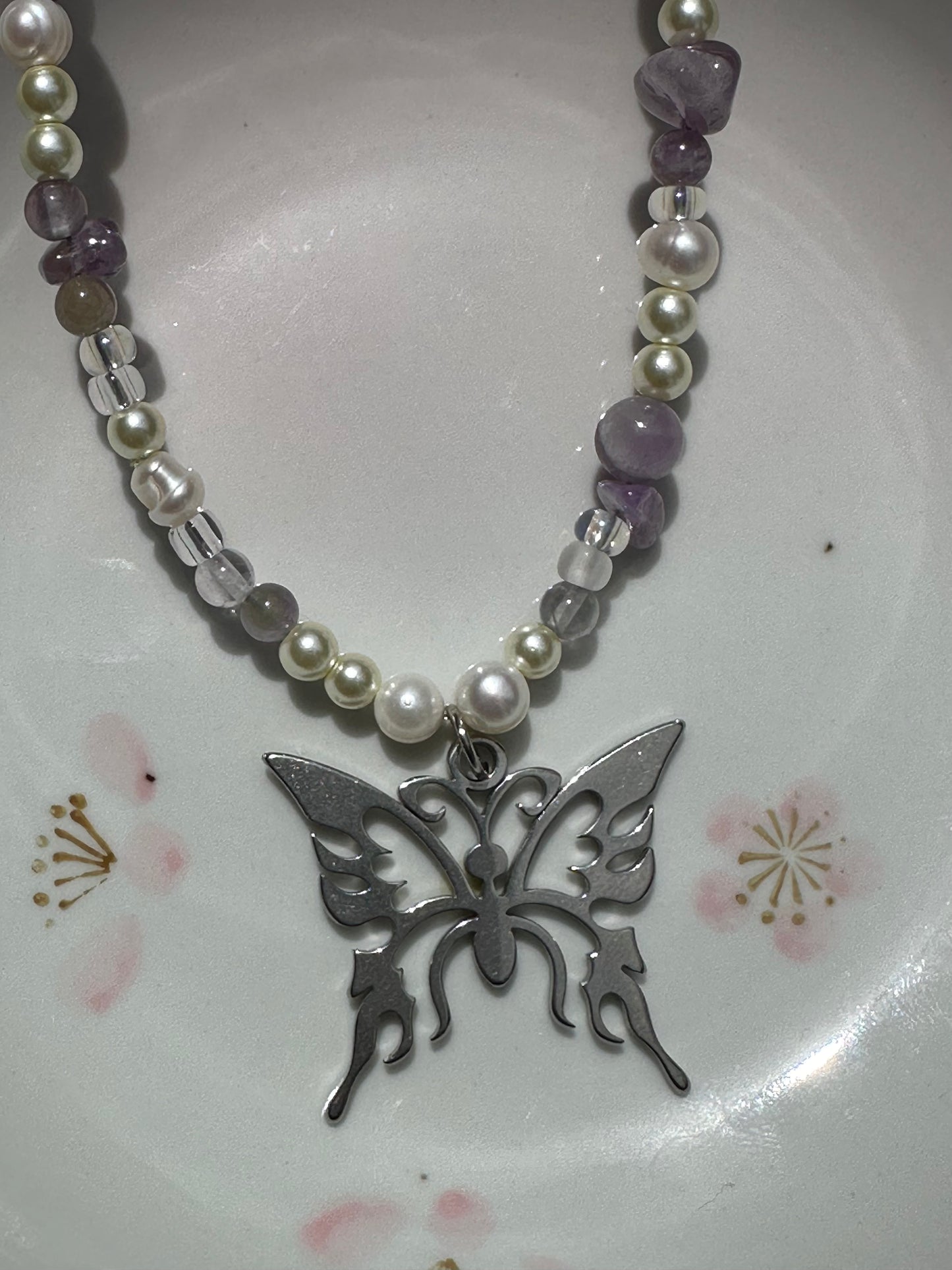 Butterfly Crystal Necklace