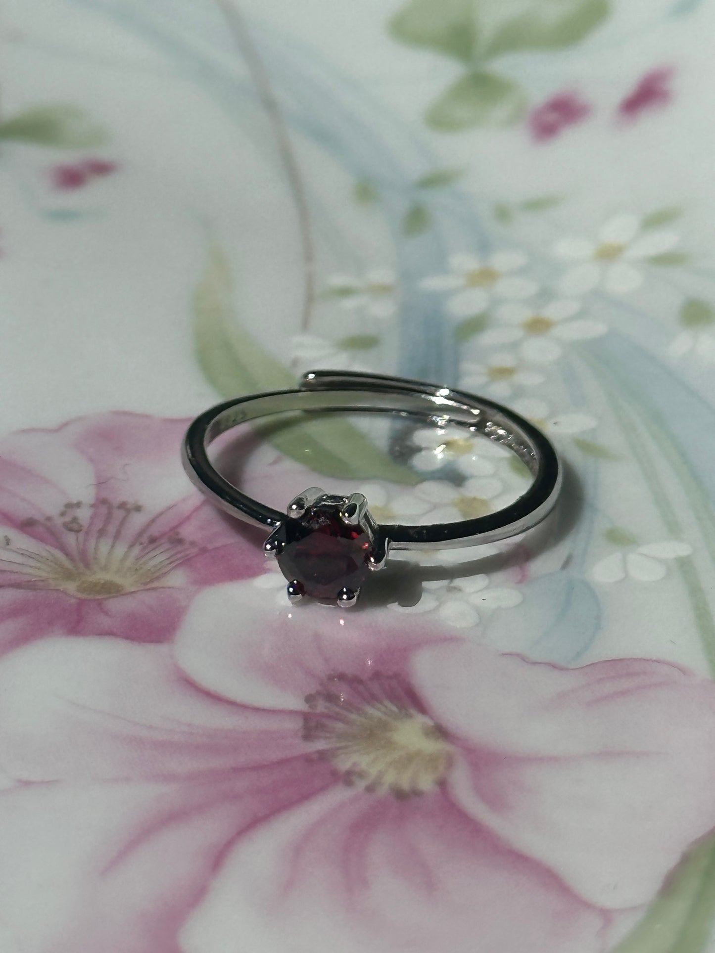 Red Zircon Ring