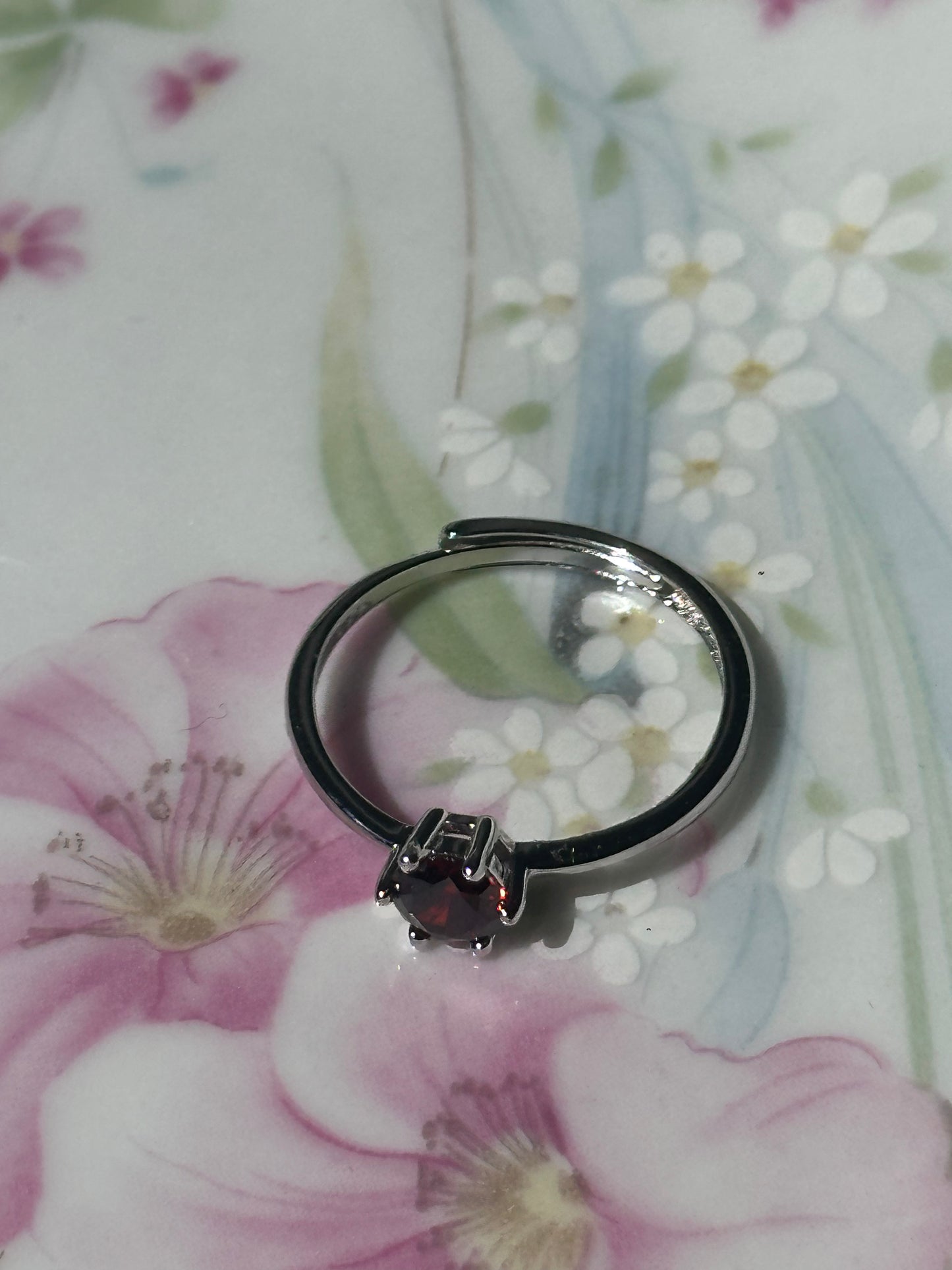 Red Zircon Ring