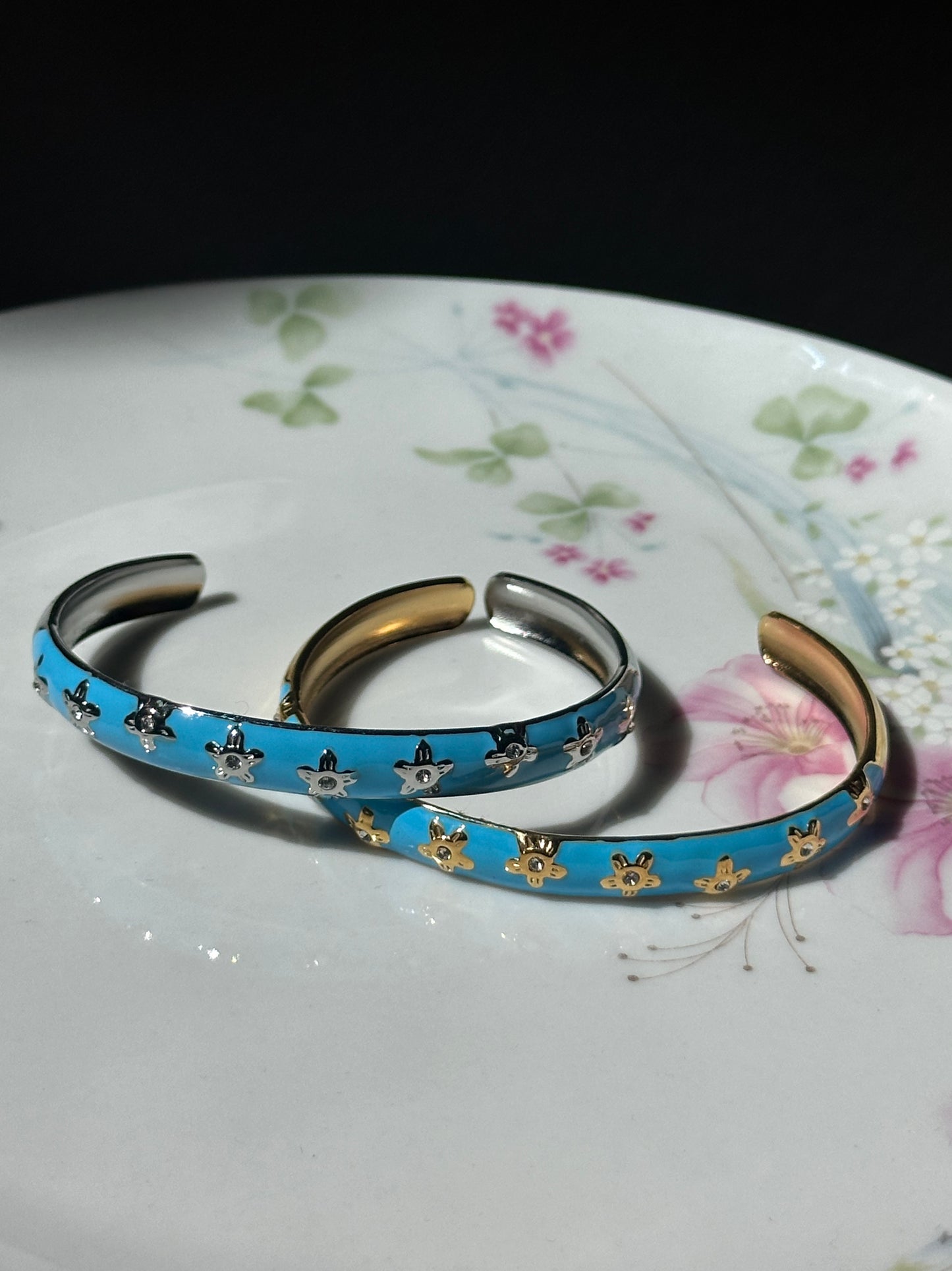 Summer Sparkles Open Bangle Bracelets
