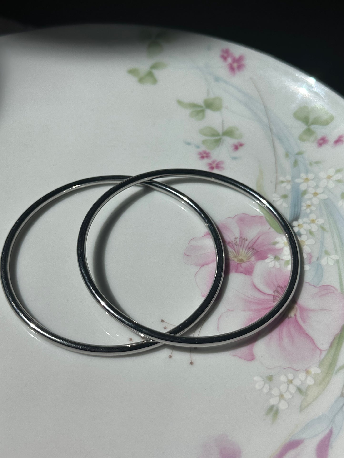 Simple Round Open Bangle Bracelets