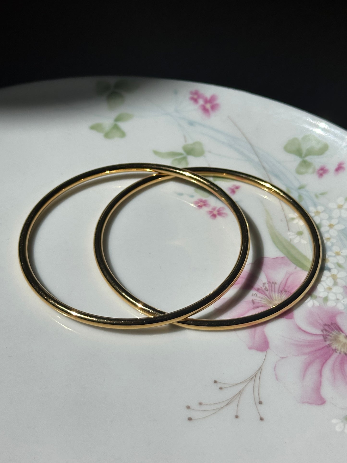 Simple Round Open Bangle Bracelets