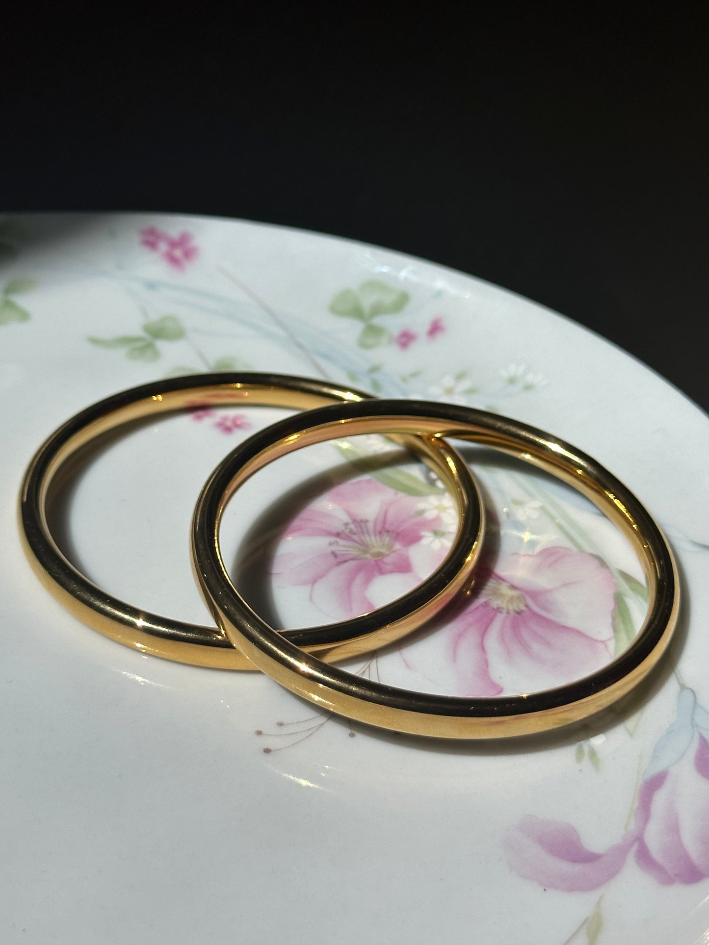 Simple Round Open Bangle Bracelets