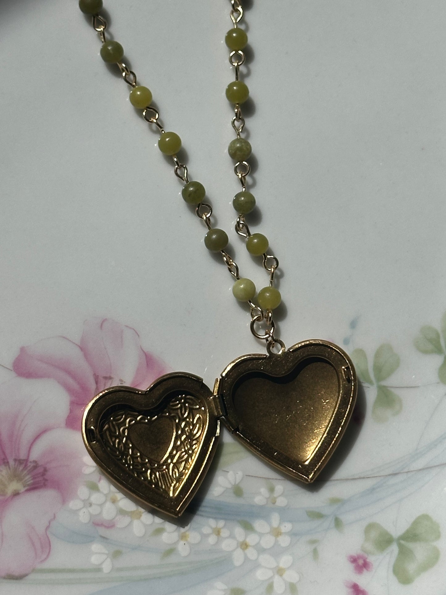 Jaded Love Locket Necklace
