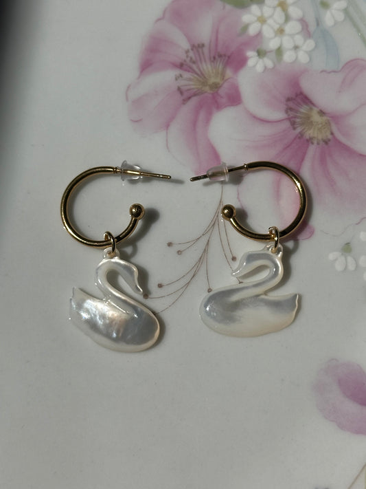 Summer Swan Earrings
