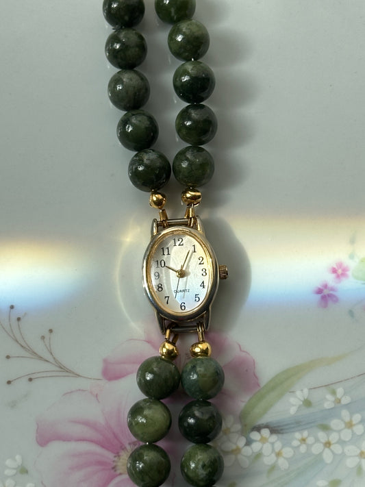 Beaded Chinese Jade Watch