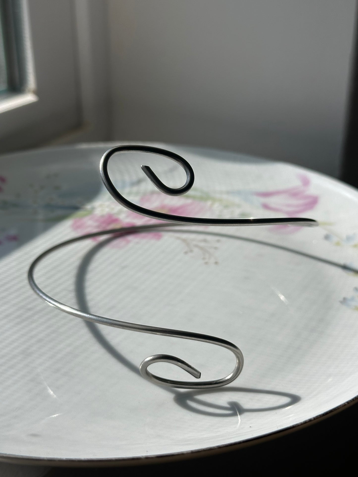 Silver Spiral Arm Cuff