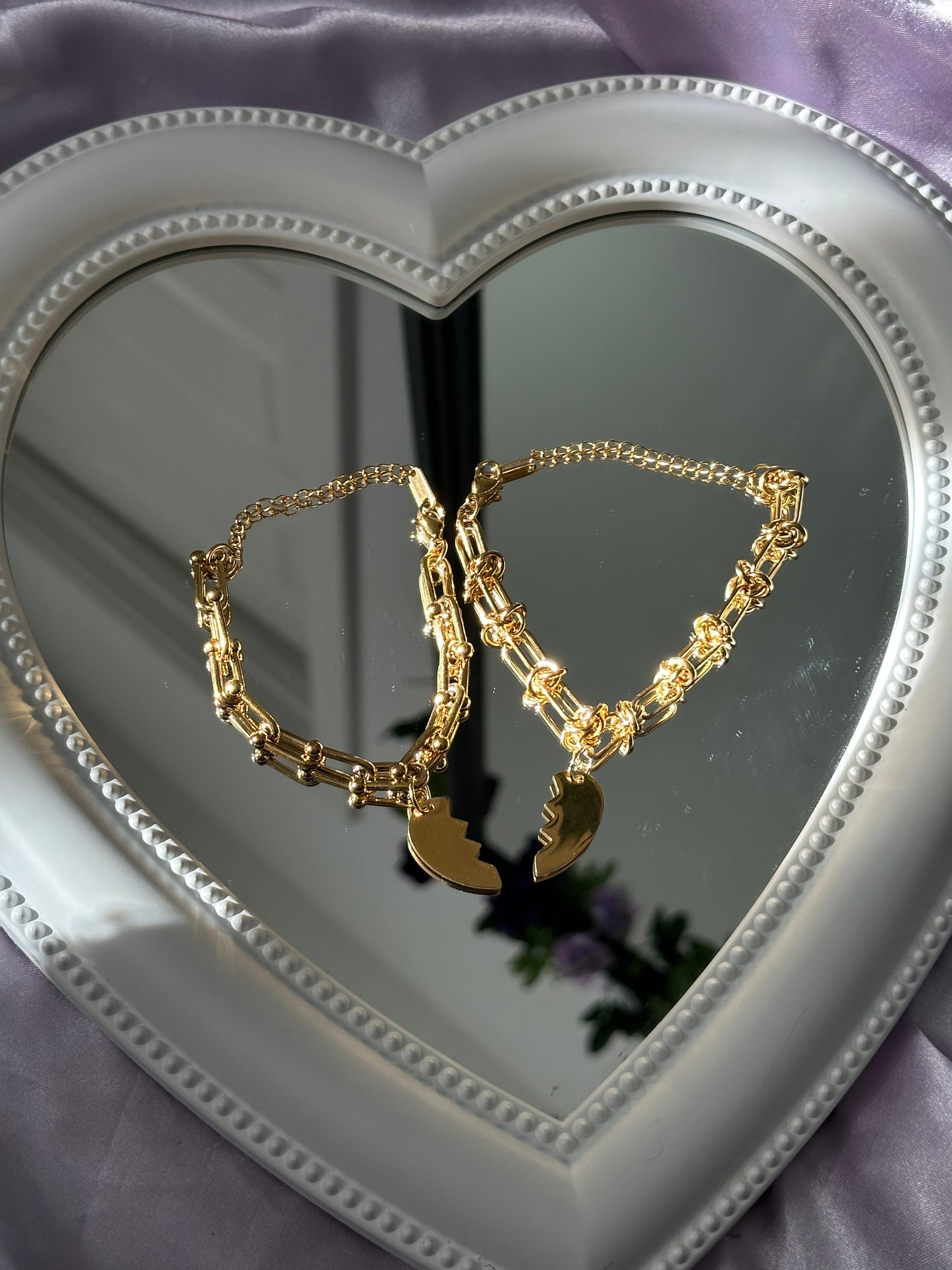 Piece of My Heart Couples Bracelet Set