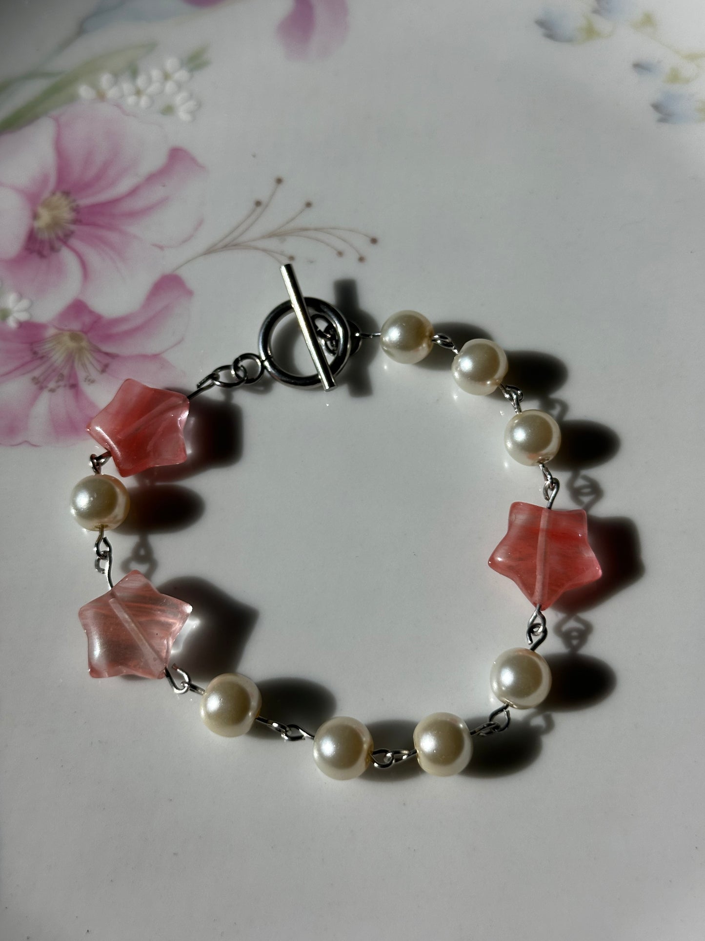 Pearl and Stars Crystal Bracelet