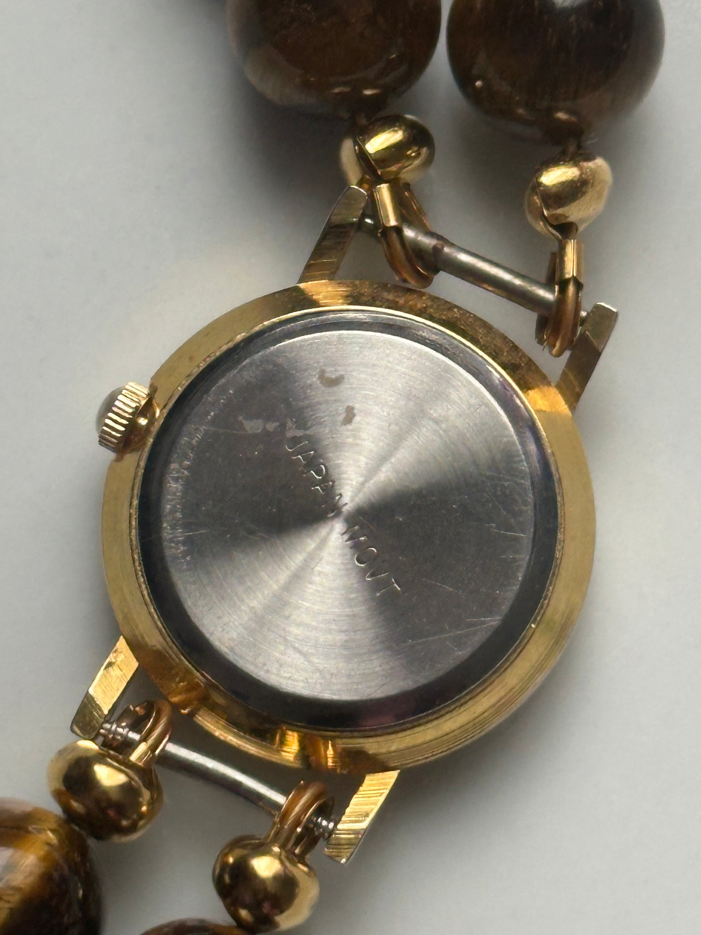 Round Tiger Eye Watch