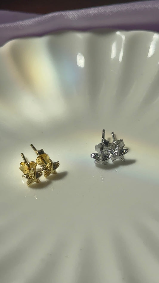 Mini Starfish Stud Earrings