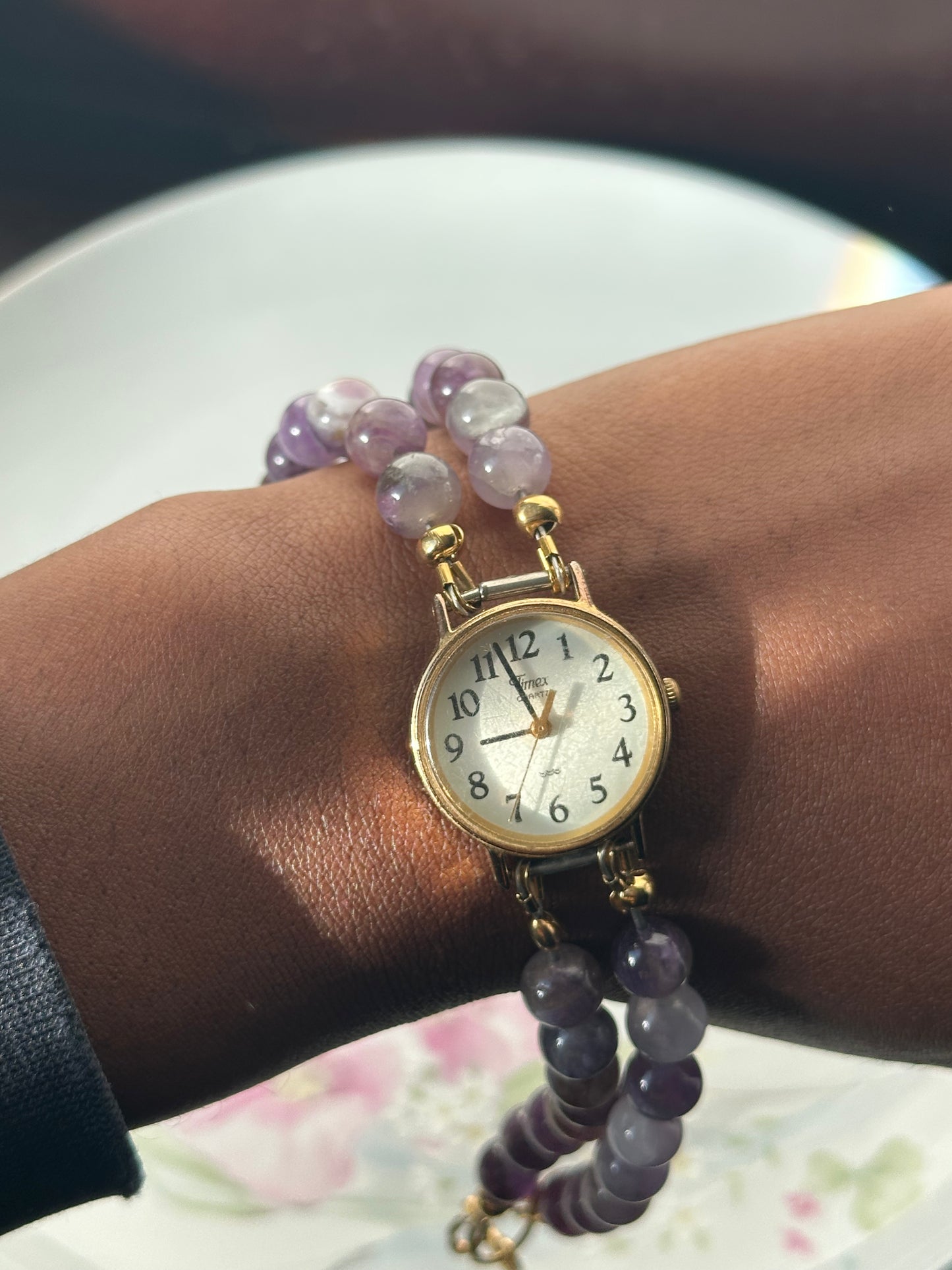 Amethyst Beaded Watch