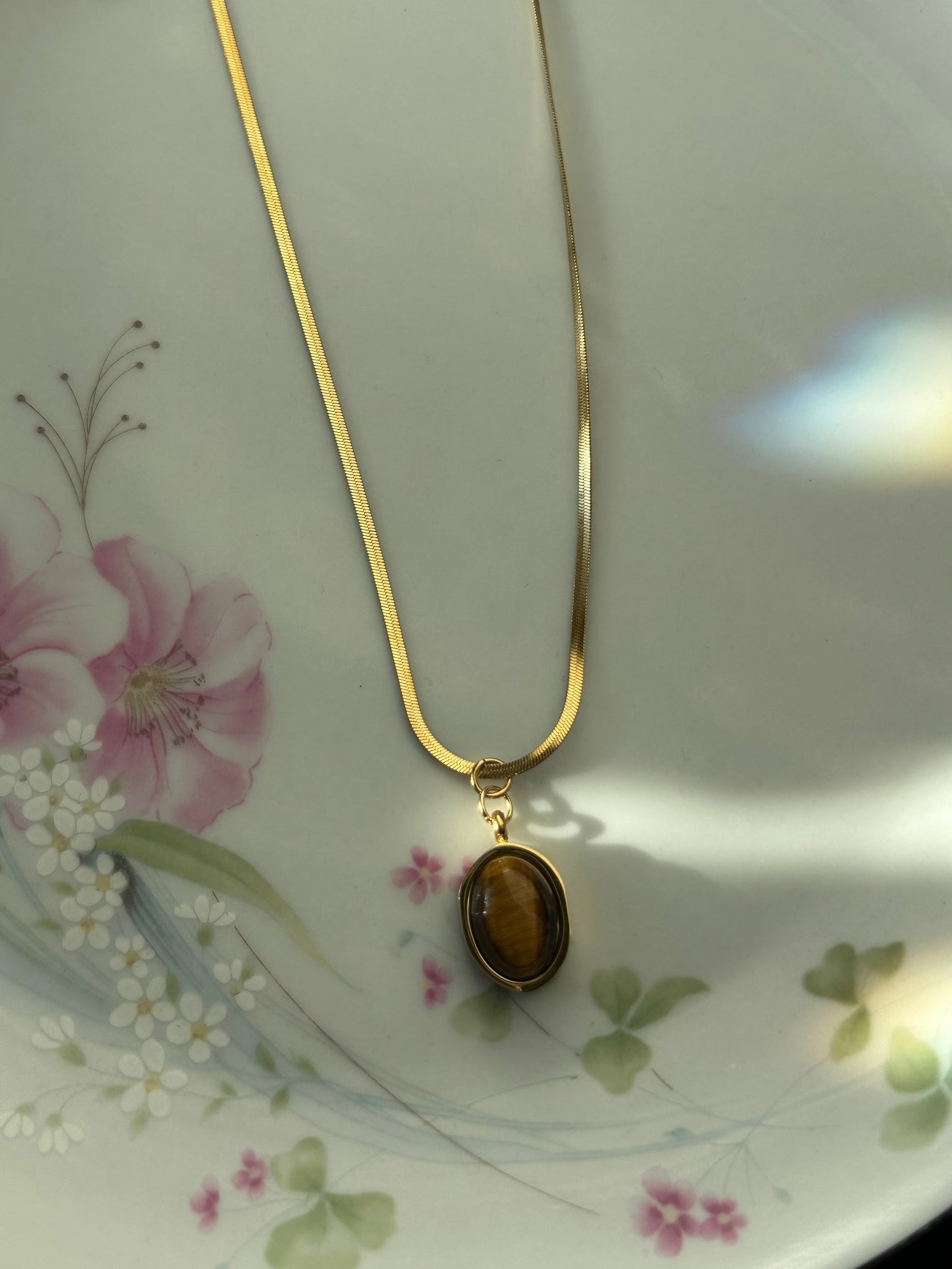 Circle Stone Necklace
