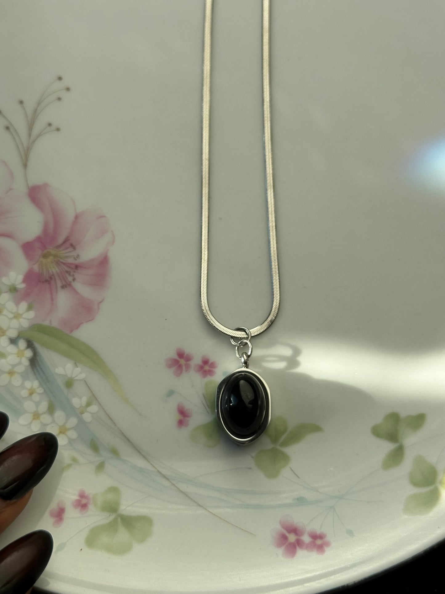 Circle Stone Necklace