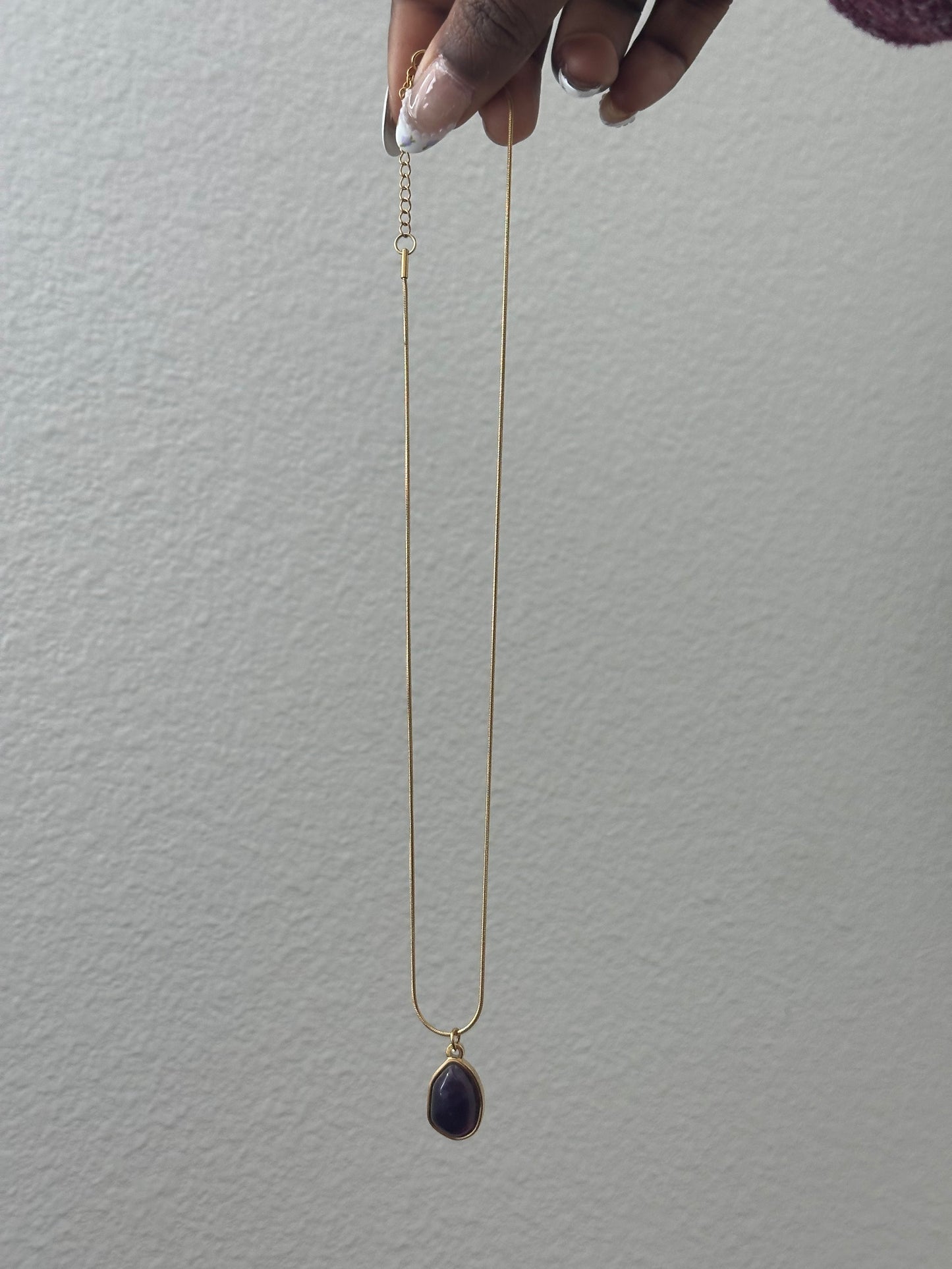 Amethyst Drop Necklace