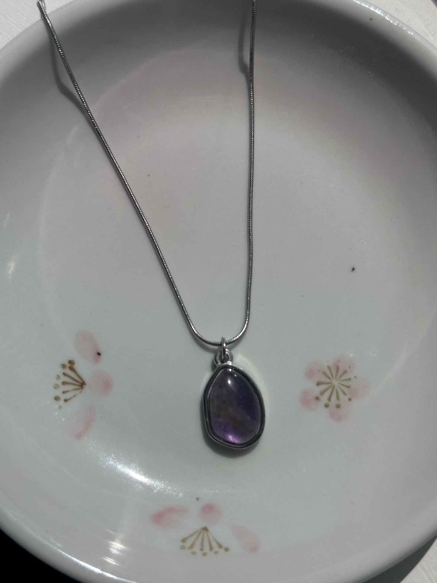 Amethyst Drop Necklace