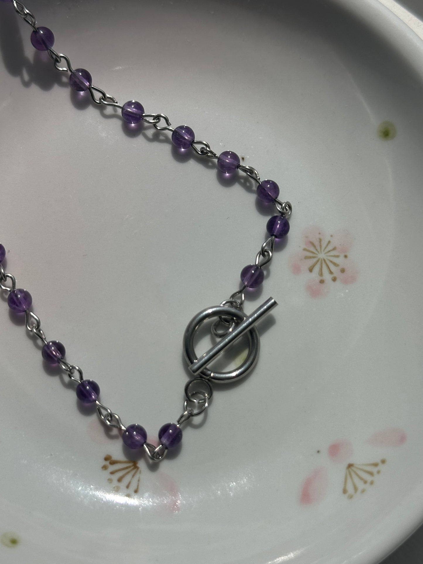 Amethyst Drop Necklace