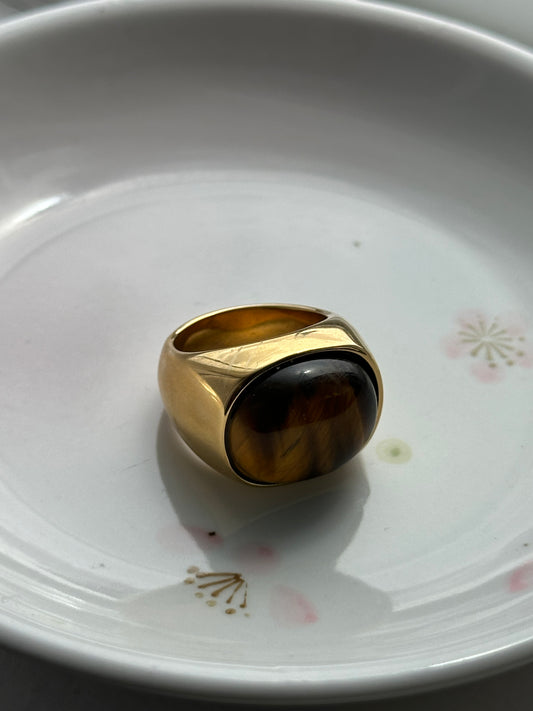 Chunky Tiger's Eye Ring