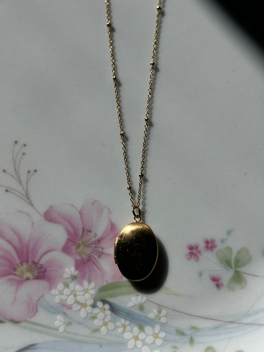 Small Oval Locket Necklace
