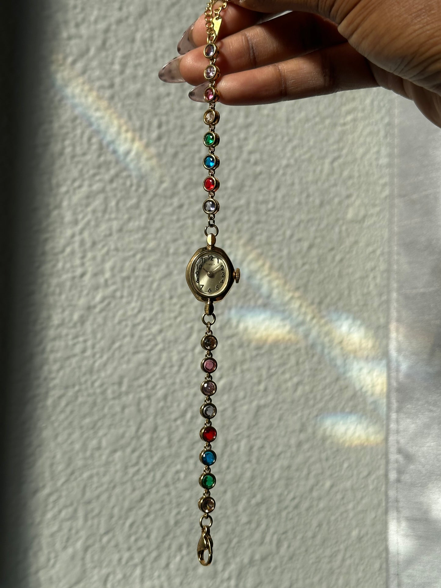 Rainbow Crystal Beaded Watch