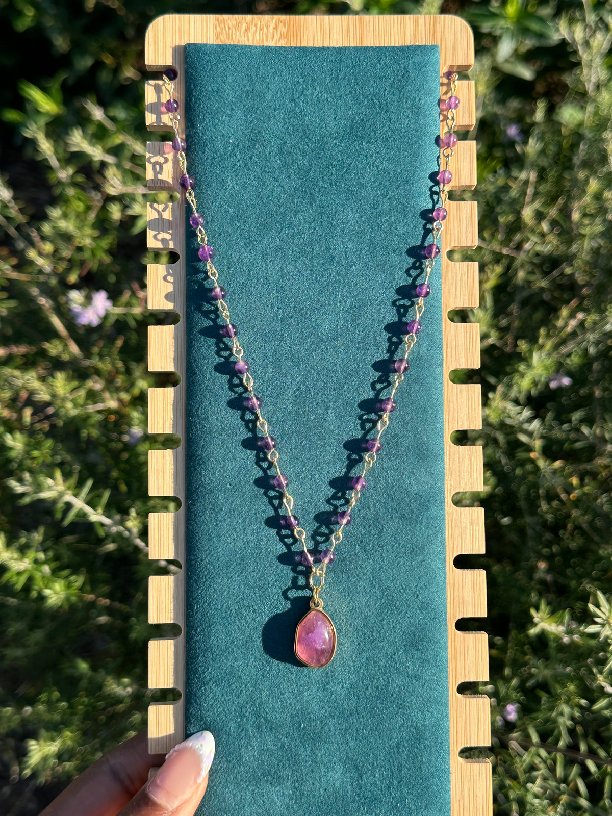 Amethyst Drop Necklace