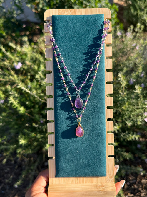 Amethyst Drop Necklace