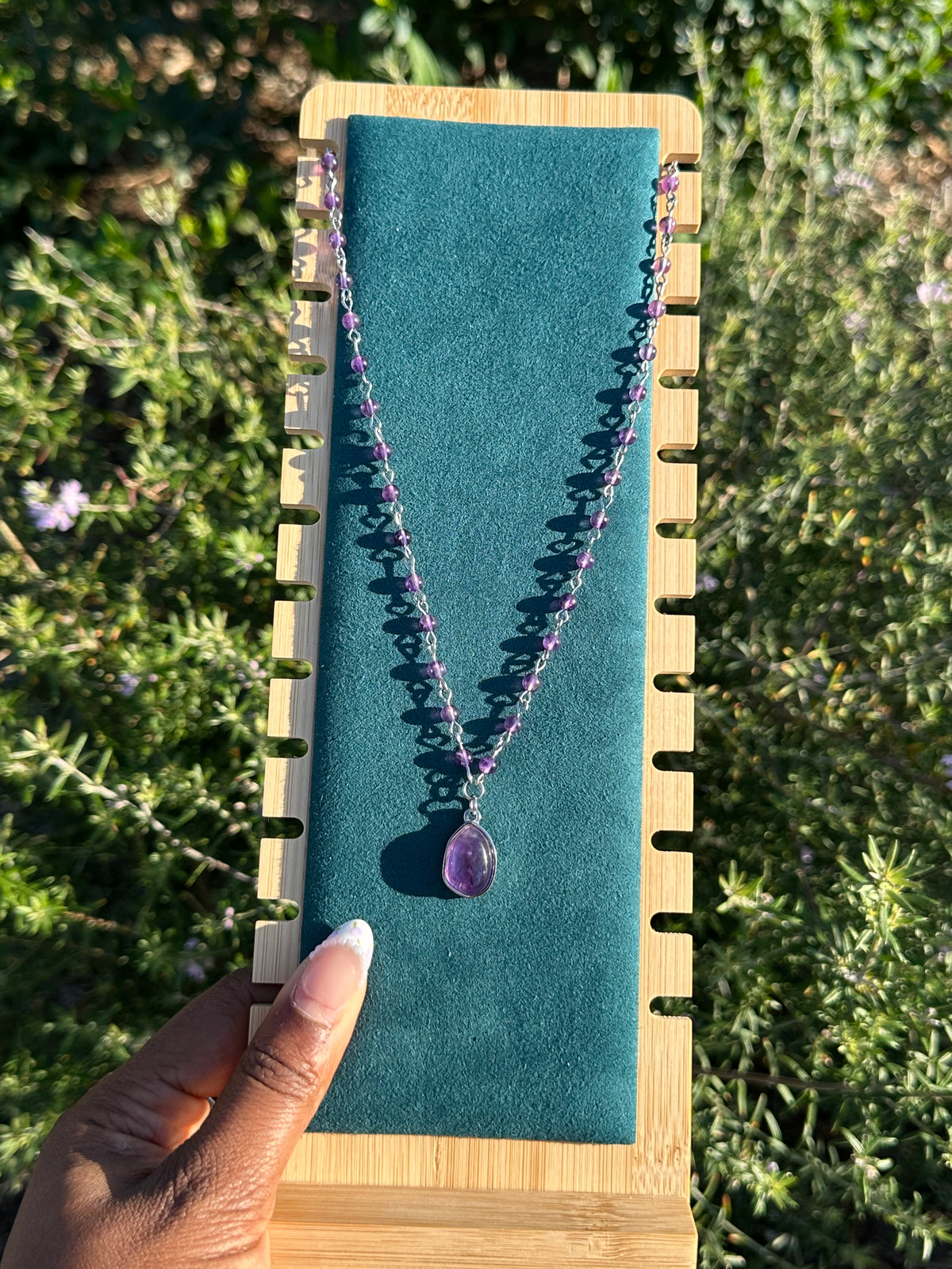Amethyst Drop Necklace