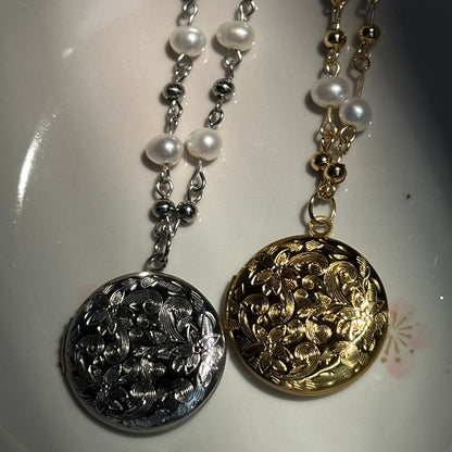 The Antique Circle Locket Necklace