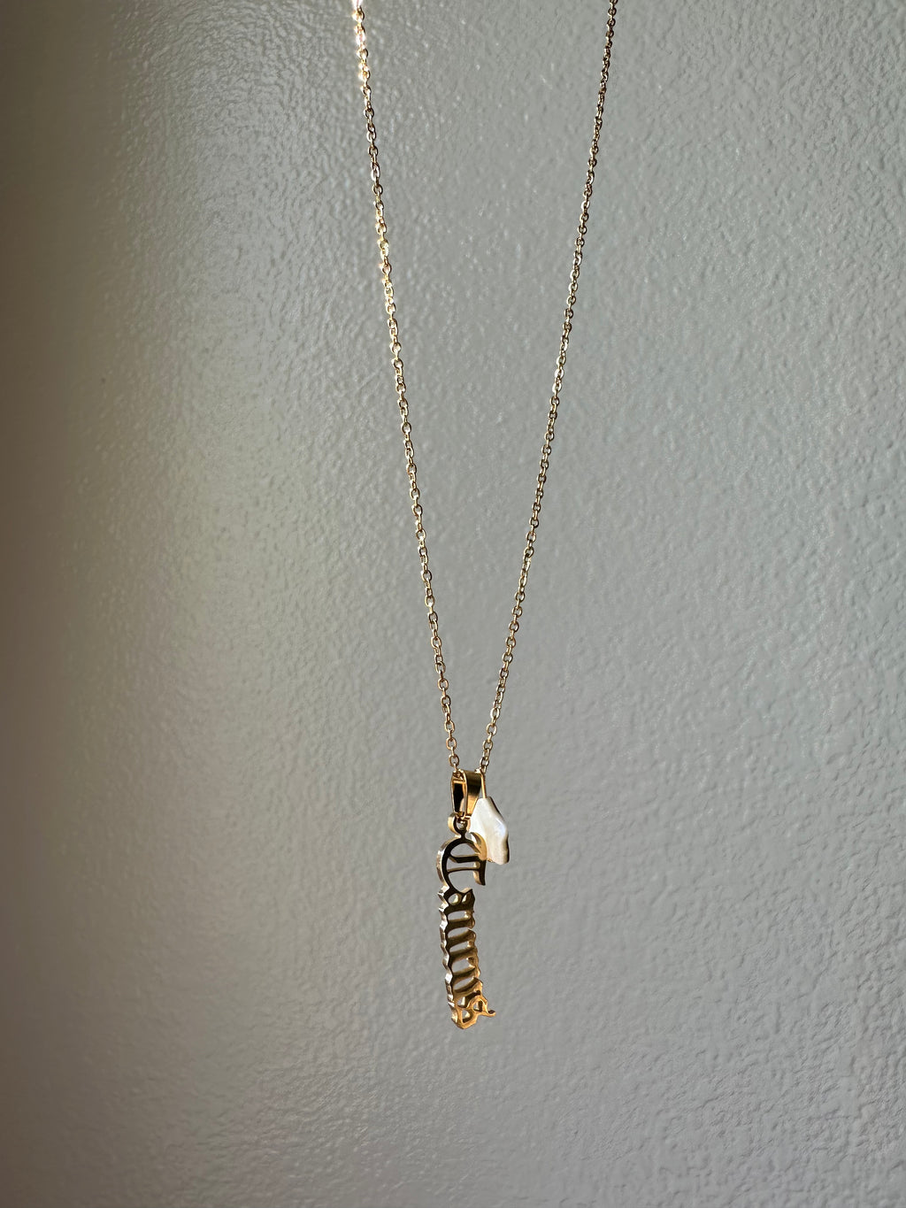 Custom Zodiac Shell Pendant Necklace