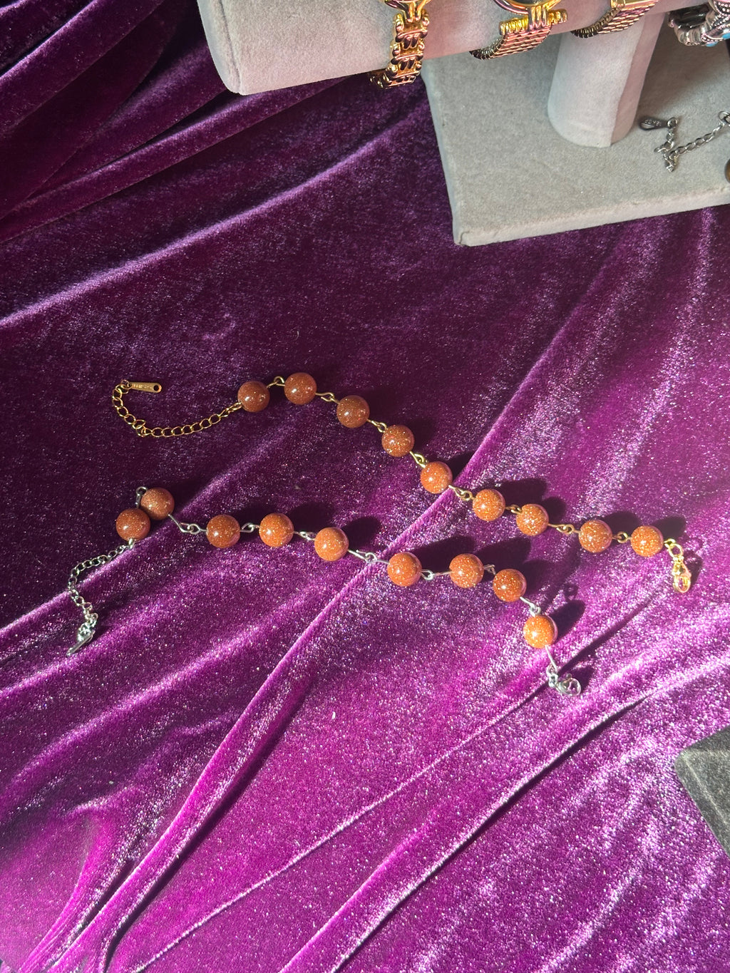 Cinnamon Spice Sandstone Gemstone Bracelet