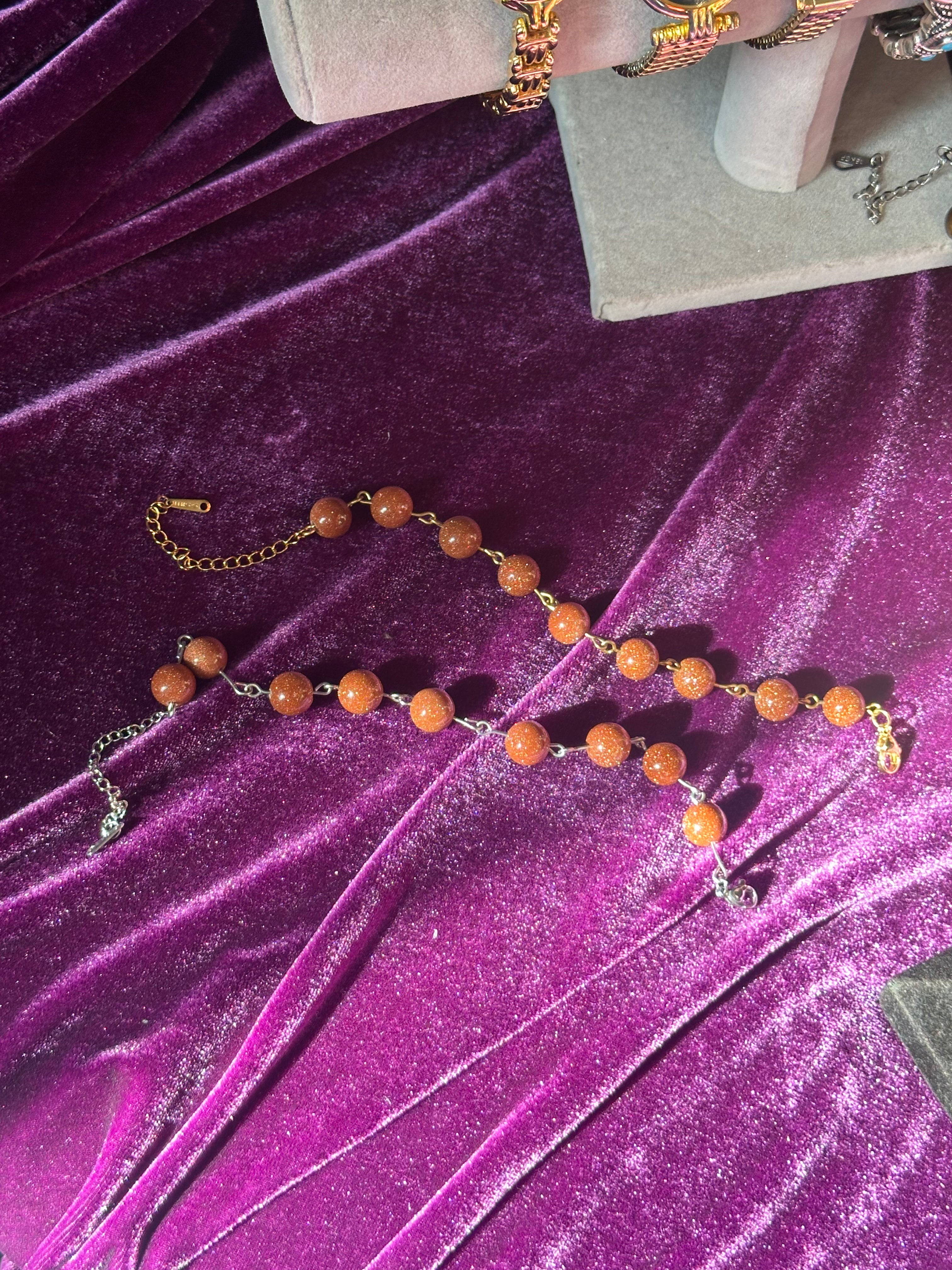 Cinnamon Spice Sandstone Gemstone Bracelet