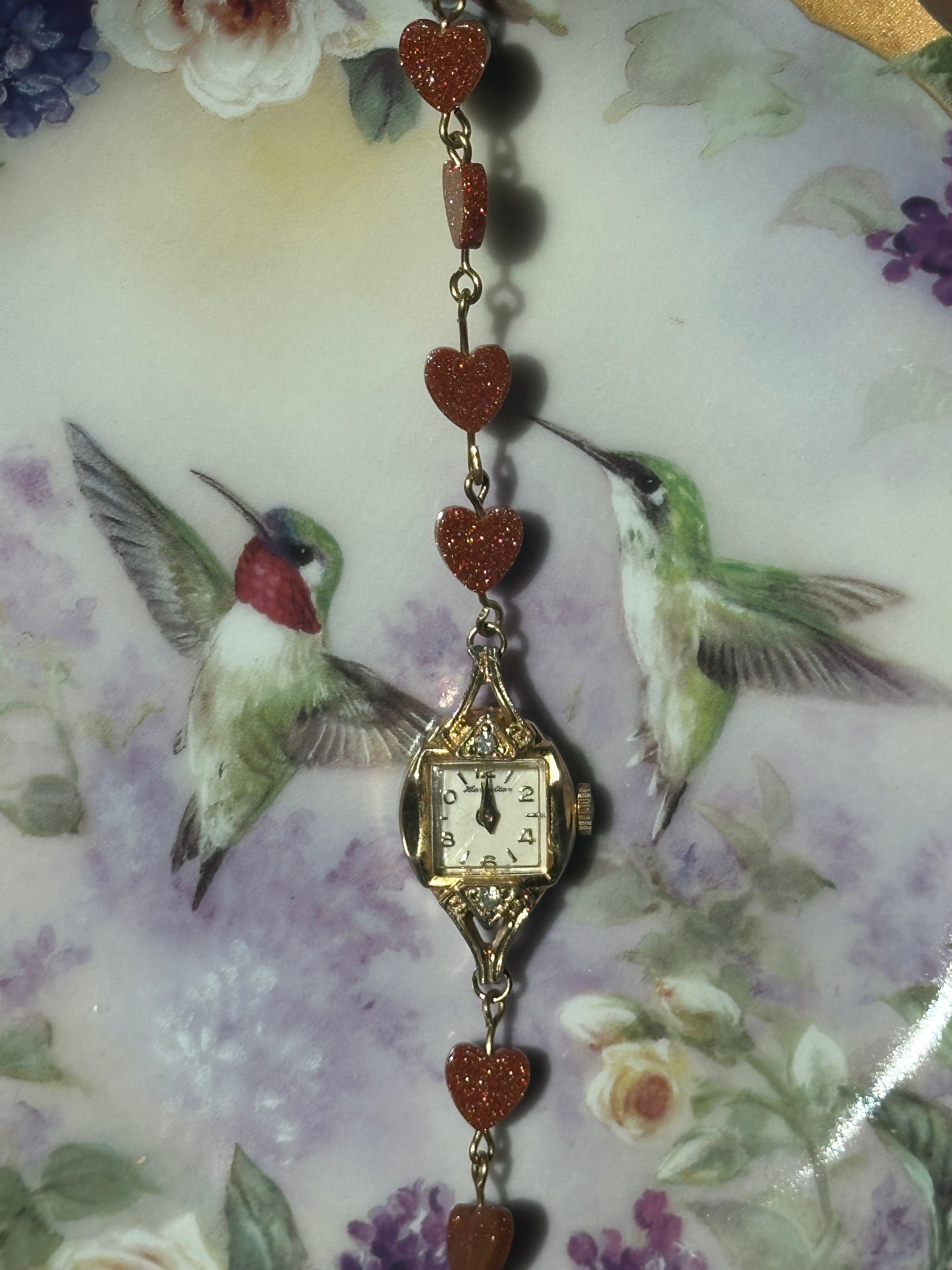Sandstone Heart Beaded Watch
