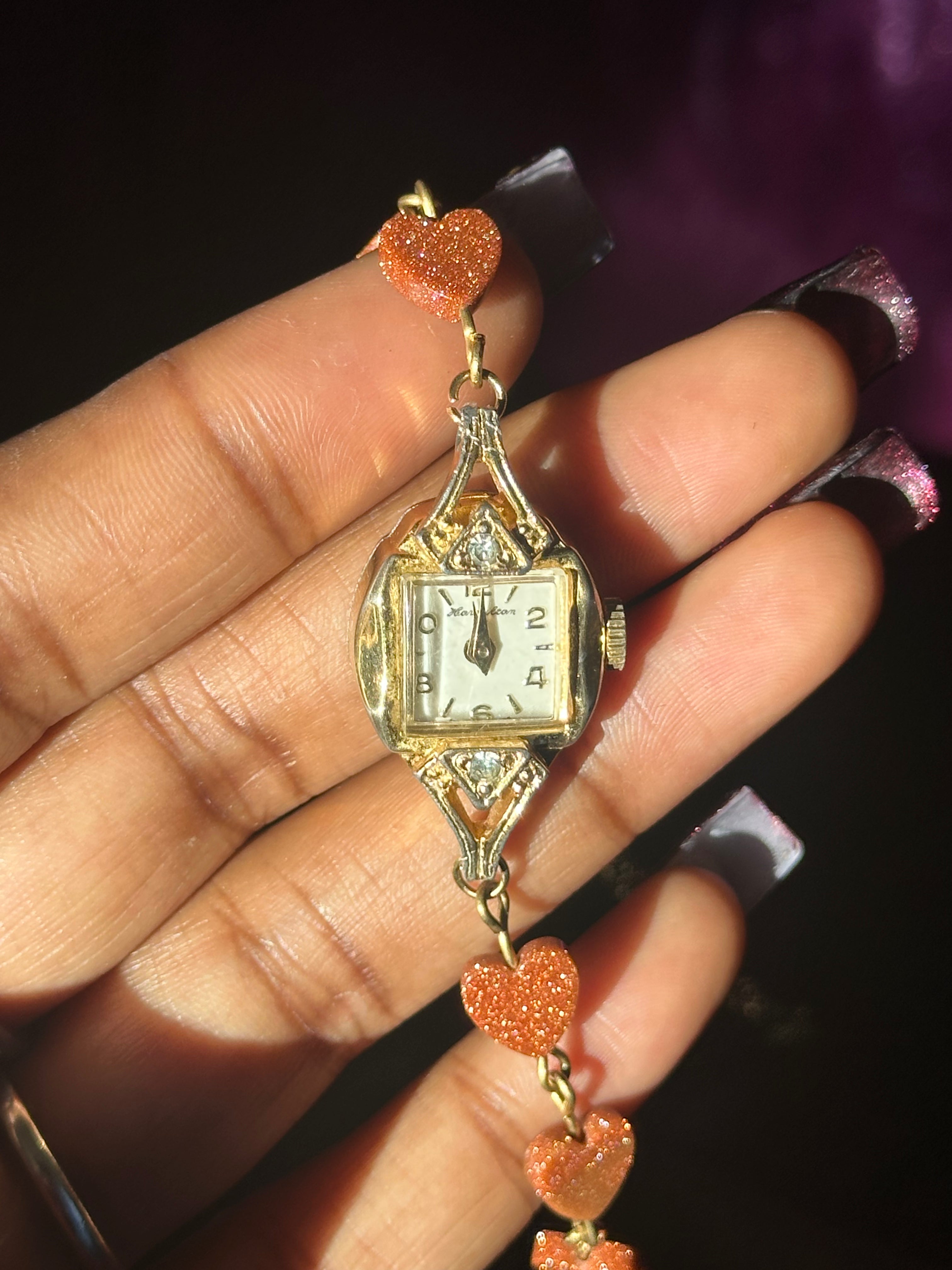 Sandstone Heart Beaded Watch