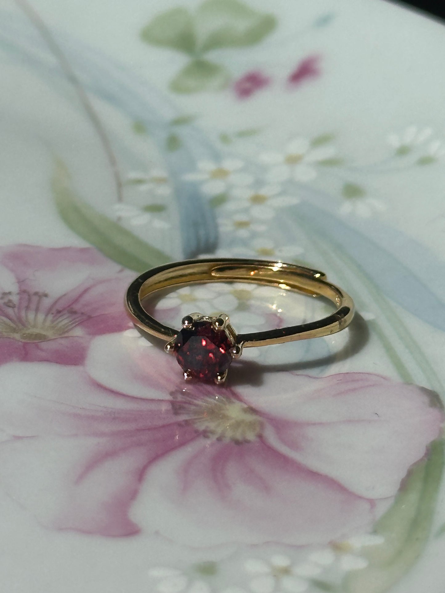Red Zircon Ring