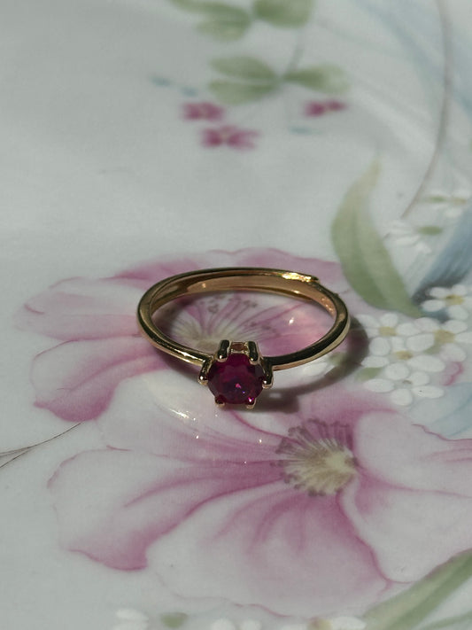 Pink Zircon Ring