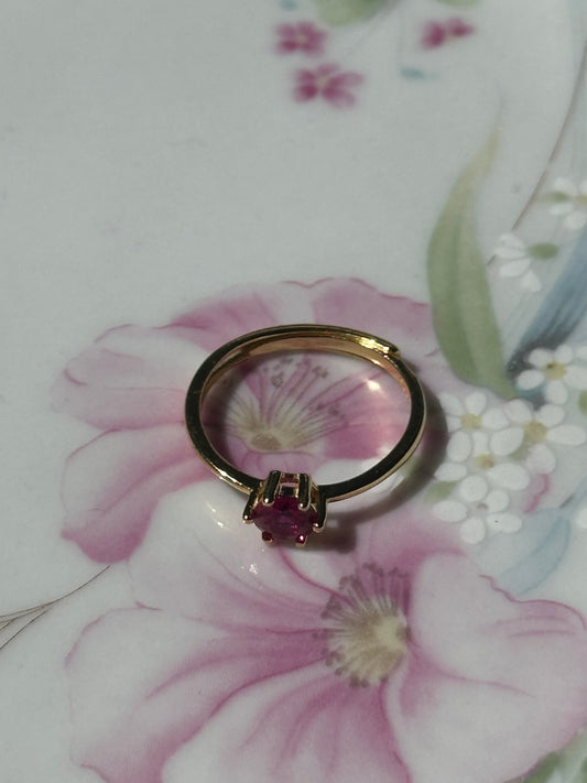 Pink Zircon Ring