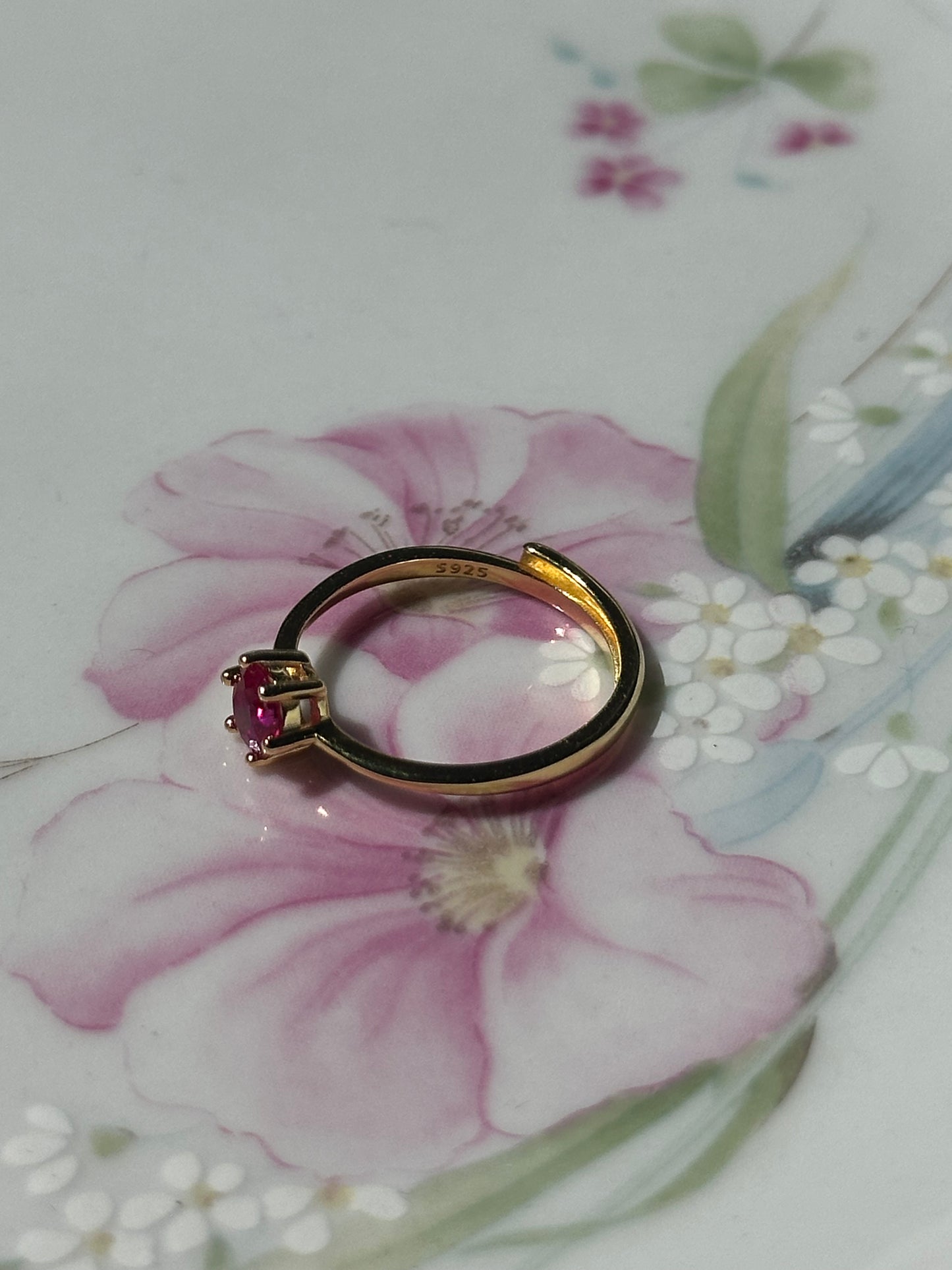 Pink Zircon Ring