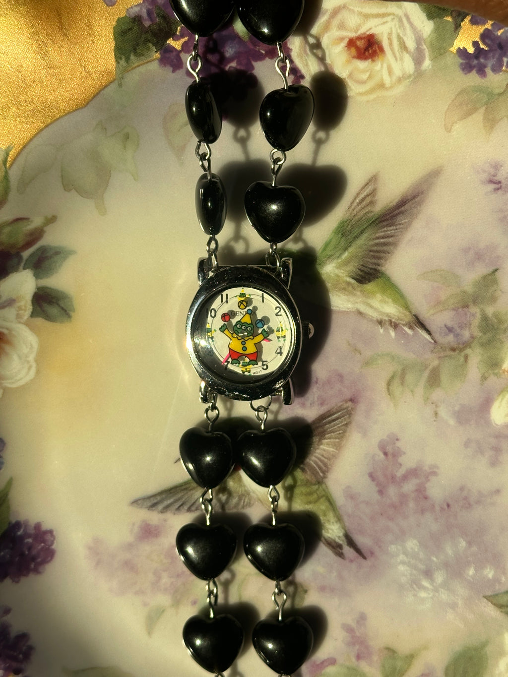 Froggy Beaded Heart Watch