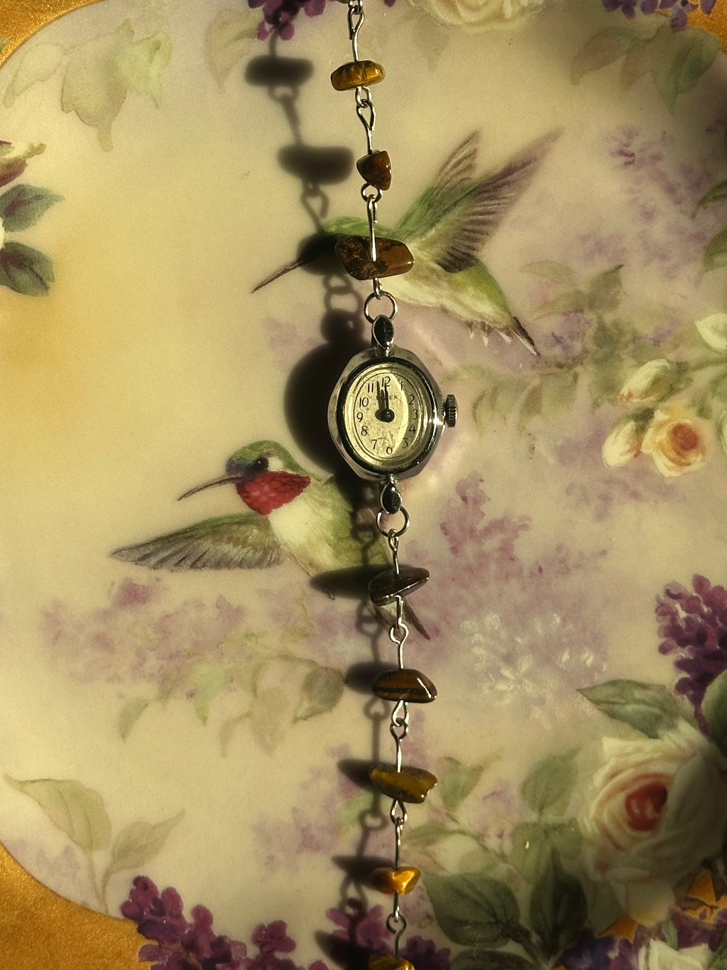 Tiger's Eye Silver Watch
