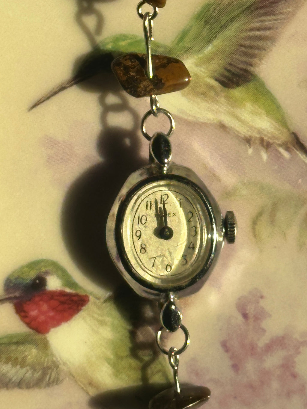 Tiger's Eye Silver Watch