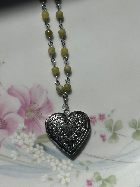 Jaded Love Locket Necklace
