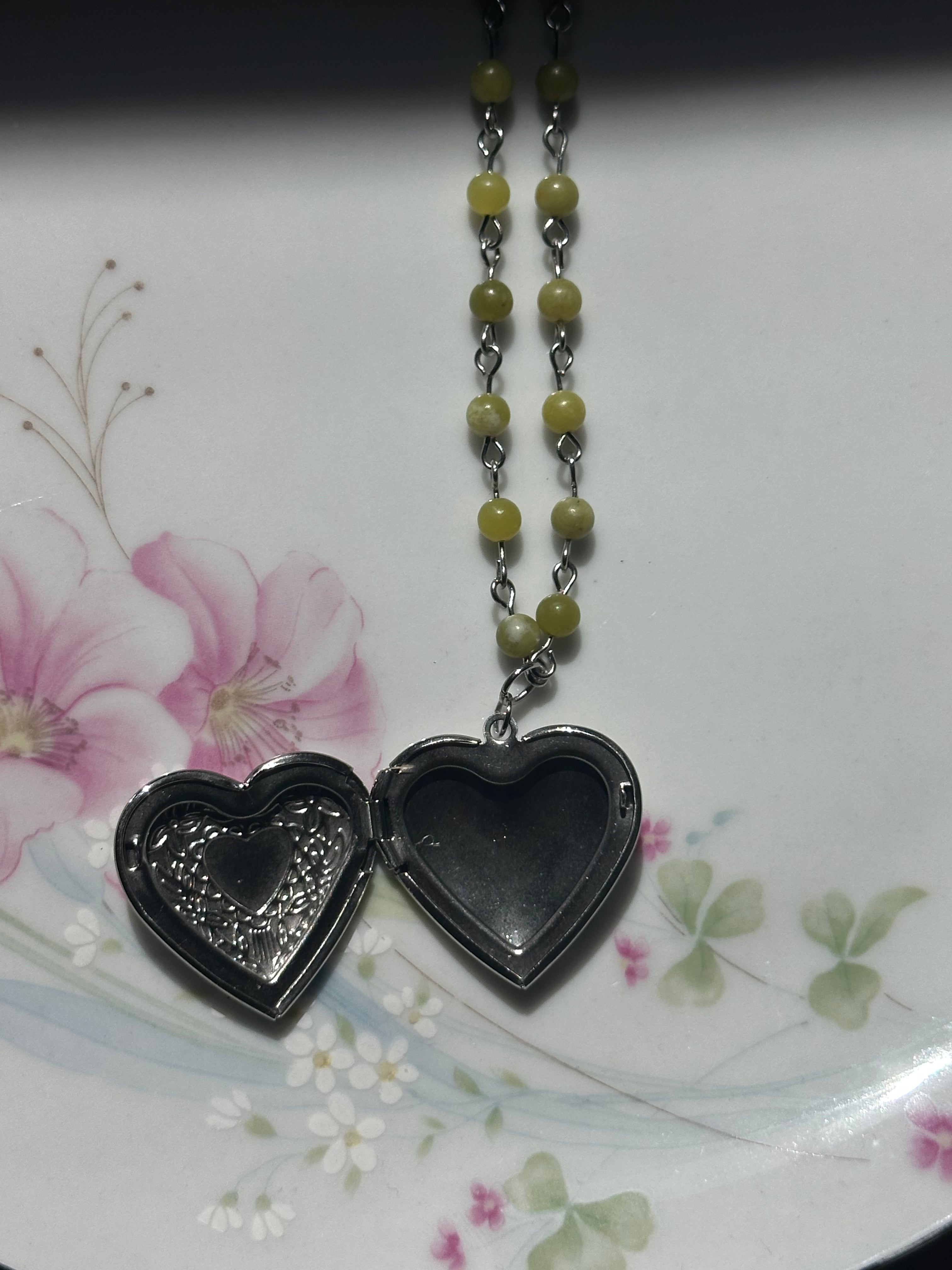 Jaded Love Locket Necklace
