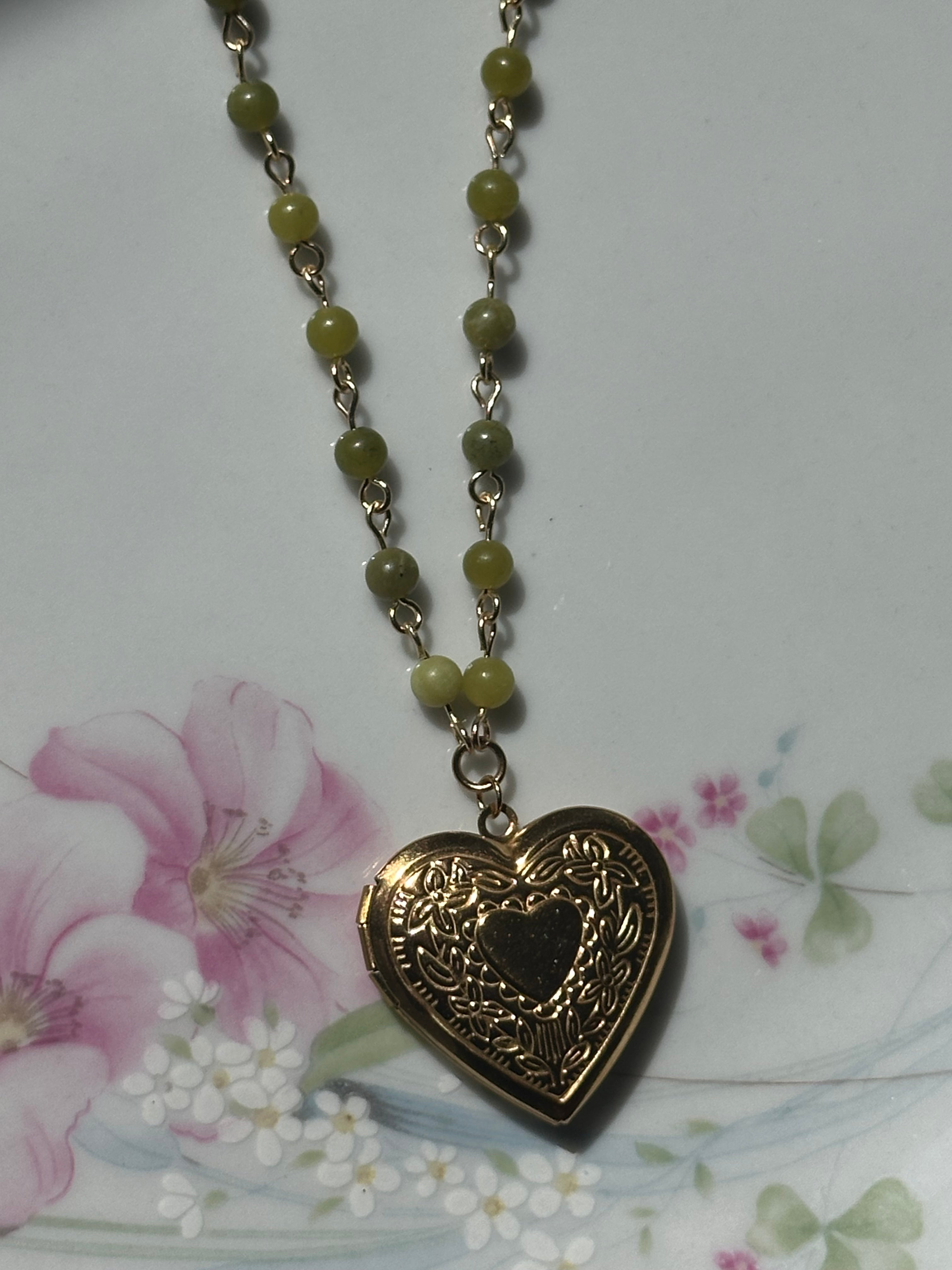Jaded Love Locket Necklace
